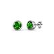 1 - Carys Green Garnet (3.2mm) Solitaire Stud Earrings 