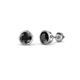 1 - Carys Black Diamond (3.2mm) Solitaire Stud Earrings 