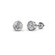 Carys 0.25 ctw (3.30 mm) Round Lab Grown Diamond Bezel Set Solitaire Stud Earrings 