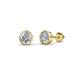 1 - Carys Round Diamond 1/4 ctw (SI1/GH) Bezel Set Solitaire Stud Earrings 