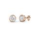 1 - Carys White Sapphire (3mm) Solitaire Stud Earrings 