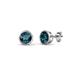1 - Carys Blue Diamond (3mm) Solitaire Stud Earrings 
