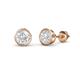 1 - Carys White Sapphire (3.6mm) Solitaire Stud Earrings 