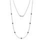 1 - Salina (7 Stn/3.4mm) Blue Sapphire on Cable Necklace 