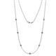 1 - Salina (7 Stn/3.4mm) Pink Sapphire on Cable Necklace 