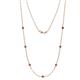 1 - Salina (7 Stn/3.4mm) Ruby on Cable Necklace 
