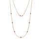 1 - Salina (7 Stn/3.4mm) Pink Tourmaline on Cable Necklace 
