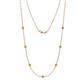 1 - Salina (7 Stn/3.4mm) Citrine on Cable Necklace 