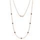 1 - Salina (7 Stn/3.4mm) Red Garnet on Cable Necklace 