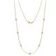 1 - Salina (7 Stn/3.4mm) White Sapphire on Cable Necklace 