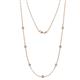 1 - Salina (7 Stn/3.4mm) Lab Grown Diamond on Cable Necklace 