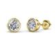 1 - Carys Round Diamond 1 1/2 ctw (SI1/GH) Bezel Set Solitaire Stud Earrings 
