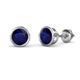 1 - Carys Blue Sapphire (5.8mm) Solitaire Stud Earrings 