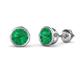 1 - Carys Emerald (5.8mm) Solitaire Stud Earrings 