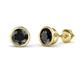 1 - Carys Black Diamond (5.8mm) Solitaire Stud Earrings 