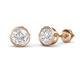 1 - Carys White Sapphire (5.8mm) Solitaire Stud Earrings 