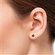 2 - Carys Rhodolite Garnet (5.8mm) Solitaire Stud Earrings 
