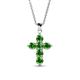1 - Isabella Green Garnet Cross Pendant 