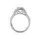 4 - Raina Prima Round Composite Diamond 1.00 ctw Vintage Style Cluster Halo Ring 