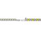 2 - Leslie 2.40 mm Yellow Diamond and Lab Grown Diamond Eternity Tennis Bracelet 
