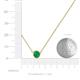 3 - Merilyn 5.40 mm Round Emerald Bezel Set Solitaire Pendant 