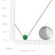 3 - Merilyn 5.40 mm Round Emerald Bezel Set Solitaire Pendant 