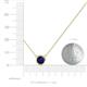 3 - Merilyn 6.00 mm Round Blue Sapphire Bezel Set Solitaire Pendant 