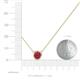 3 - Merilyn 6.00 mm Round Ruby Bezel Set Solitaire Pendant 