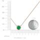 3 - Merilyn 6.00 mm Round Emerald Bezel Set Solitaire Pendant 