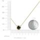 3 - Merilyn 6.00 mm Round Black Diamond Bezel Set Solitaire Pendant 