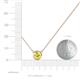 3 - Merilyn 6.50 mm Round Lab Created Yellow Sapphire Bezel Set Solitaire Pendant 