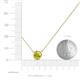 3 - Merilyn 6.00 mm Round Yellow Diamond Bezel Set Solitaire Pendant 