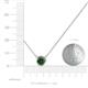 3 - Merilyn 6.50 mm Round Lab Created Alexandrite Bezel Set Solitaire Pendant 