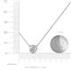 3 - Merilyn GIA Certified 6.50 mm Round Diamond Bezel Set Solitaire Pendant 