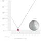 3 - Jassiel 3.00 mm Round Pink Tourmaline Double Bail Solitaire Pendant Necklace 