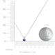 3 - Jassiel 3.00 mm Round Iolite Double Bail Solitaire Pendant Necklace 