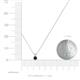 3 - Jassiel 3.00 mm Round Black Diamond Double Bail Solitaire Pendant Necklace 
