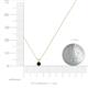 3 - Jassiel 3.00 mm Round Black Diamond Double Bail Solitaire Pendant Necklace 