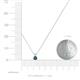 3 - Jassiel 3.00 mm Round Blue Diamond Double Bail Solitaire Pendant Necklace 