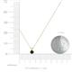 3 - Jassiel 3.50 mm Round Black Diamond Double Bail Solitaire Pendant Necklace 