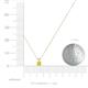 3 - Jassiel 3.50 mm Round Yellow Diamond Double Bail Solitaire Pendant Necklace 