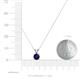 3 - Jassiel 5.00 mm Round Blue Sapphire Double Bail Solitaire Pendant Necklace 