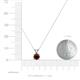3 - Jassiel 5.00 mm Round Red Garnet Double Bail Solitaire Pendant Necklace 