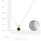3 - Jassiel 5.00 mm Round Black Diamond Double Bail Solitaire Pendant Necklace 