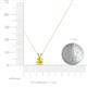 3 - Jassiel 5.00 mm Round Lab Created Yellow Sapphire Double Bail Solitaire Pendant Necklace 