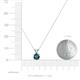 3 - Jassiel 5.00 mm Round Blue Diamond Double Bail Solitaire Pendant Necklace 