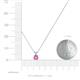 3 - Jassiel 4.00 mm Round Pink Sapphire Double Bail Solitaire Pendant Necklace 