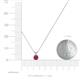 3 - Jassiel 4.00 mm Round Ruby Double Bail Solitaire Pendant Necklace 