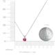 3 - Jassiel 4.00 mm Round Pink Tourmaline Double Bail Solitaire Pendant Necklace 