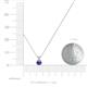 3 - Jassiel 4.00 mm Round Iolite Double Bail Solitaire Pendant Necklace 